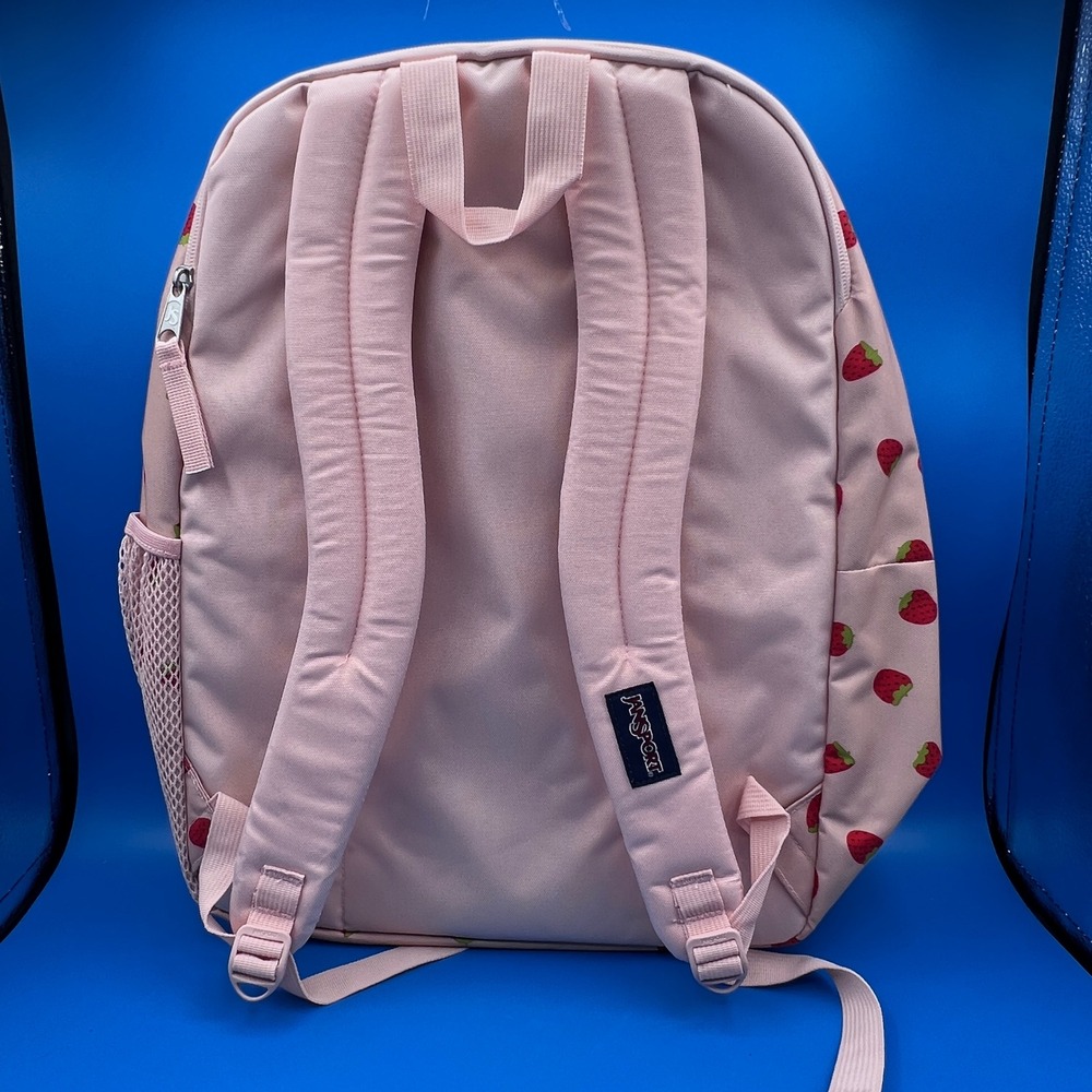 JanSport Big Student Backpack Pink Strawberry Print 15in Laptop Sleeve NWT - Picture 3 of 3